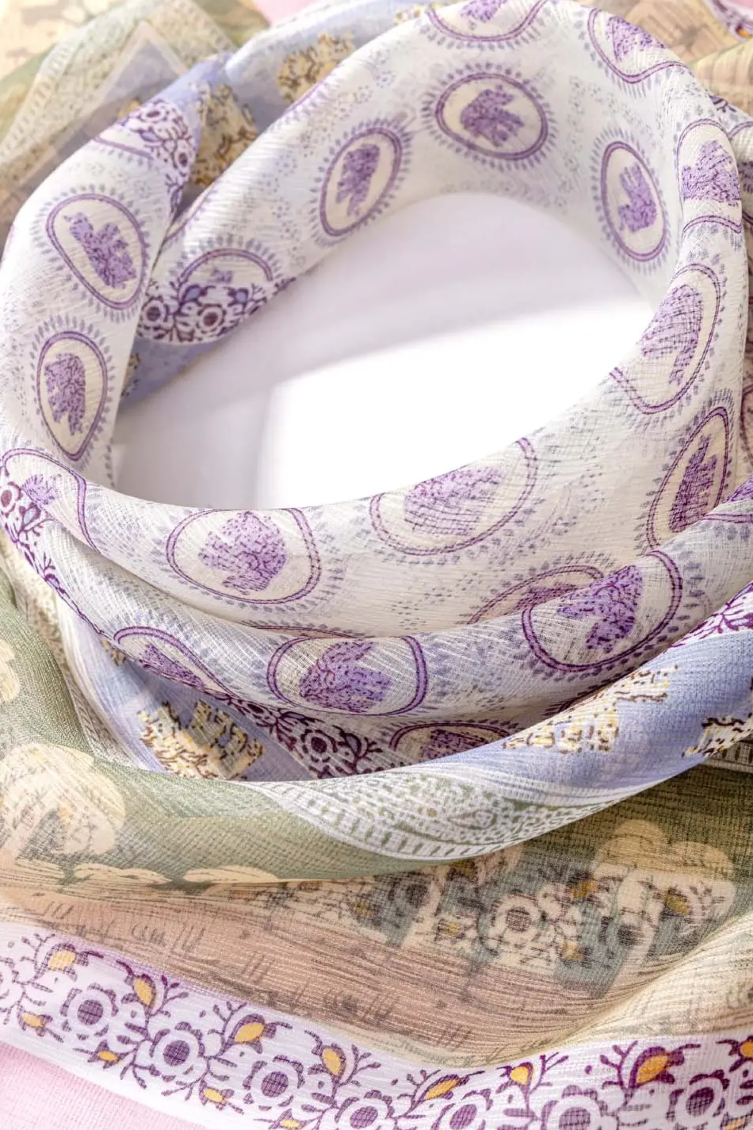 Bijou Brigitte Bandanas|Halstücher>Tuch - Purple Boho lila
