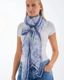 Bijou Brigitte Halstücher>Tuch - Royal Pattern weiß, blau