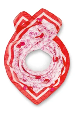 Bijou Brigitte Bandanas|Halstücher>Tuch - Silk Cherries rot