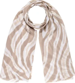 Bijou Brigitte Halstücher>Tuch - Soft Taupe braun, weiß