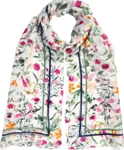 Bijou Brigitte Halstücher|Seidentücher>Tuch - Spring Flowers weiß, mehrfarbig
