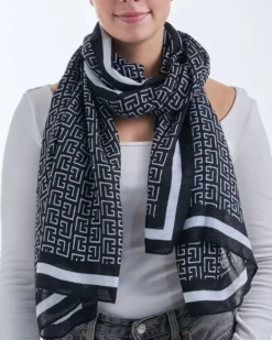 Bijou Brigitte Halstücher>Tuch - Stylish Meander schwarz, weiß