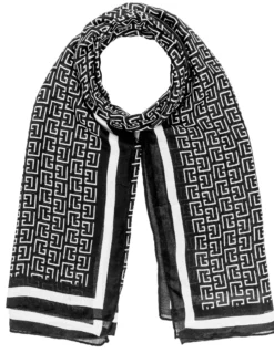Bijou Brigitte Halstücher>Tuch - Stylish Meander schwarz, weiß