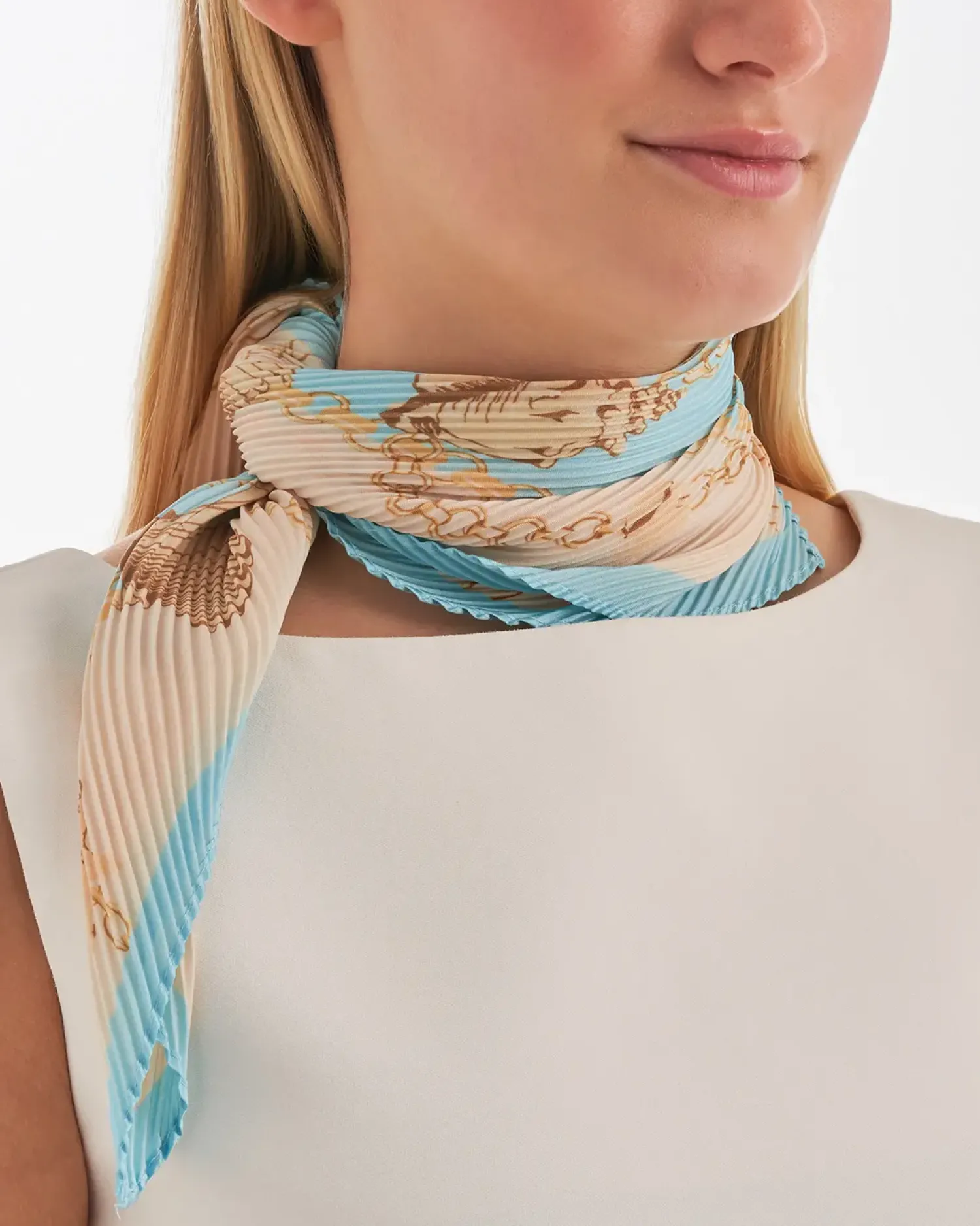 Bijou Brigitte Halstücher>Tuch - Summer Wind beige, türkis