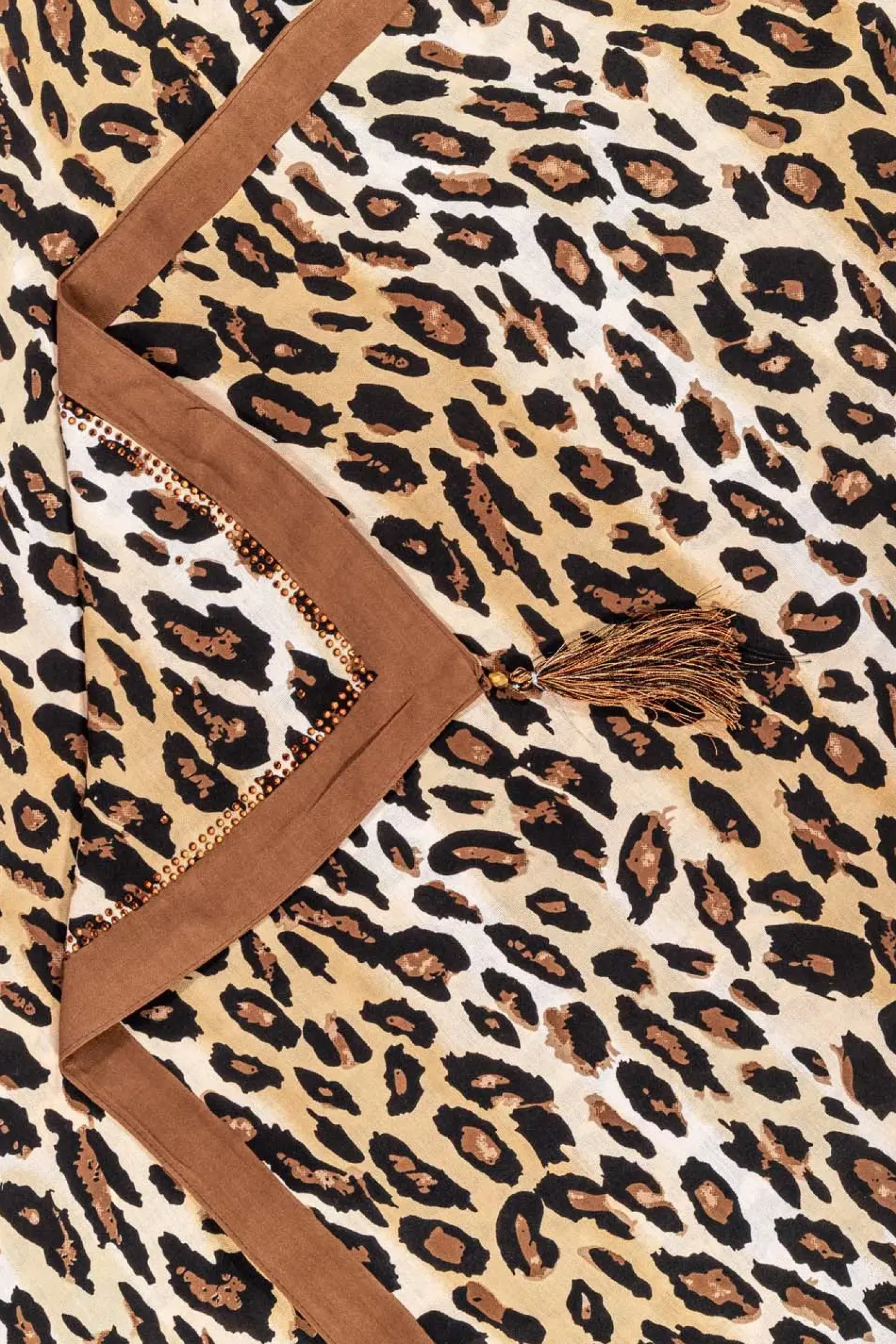 Bijou Brigitte Halstücher|Leo-Schmuck>Tuch - Wild Glamour beige, braun