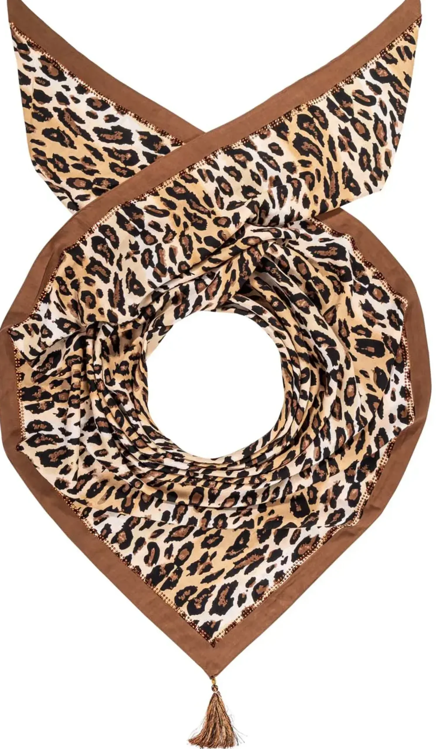 Bijou Brigitte Halstücher|Leo-Schmuck>Tuch - Wild Glamour beige, braun