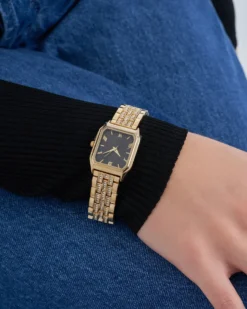 Bijou Brigitte Uhren>Uhr - Sparkling Strass schwarz, gold