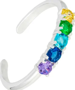 Bijou Brigitte Bunter Schmuck>Zehenring - Delicate Sparkle mehrfarbig, silber